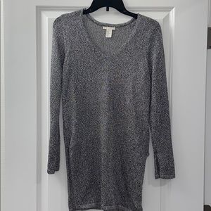 Silver Lightweight long sweater H&M